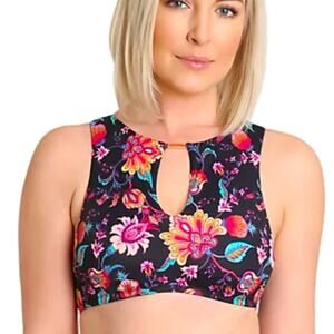 Nanette Lepore Hannah High-Neck Bikini Top NWT